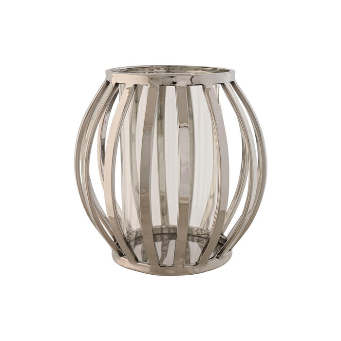 Candleholder Home ESPRIT Silver Crystal Steel 19 x 19 x 19 cm