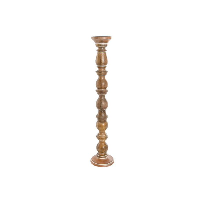 Candelabro Home ESPRIT Marrón Madera de mango Natural Romántico 15 x 15 x 76 cm