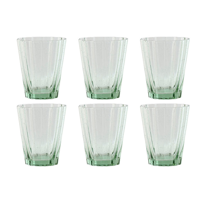 Set de Vasos Home ESPRIT Verde Cristal 280 ml (6 Unidades)