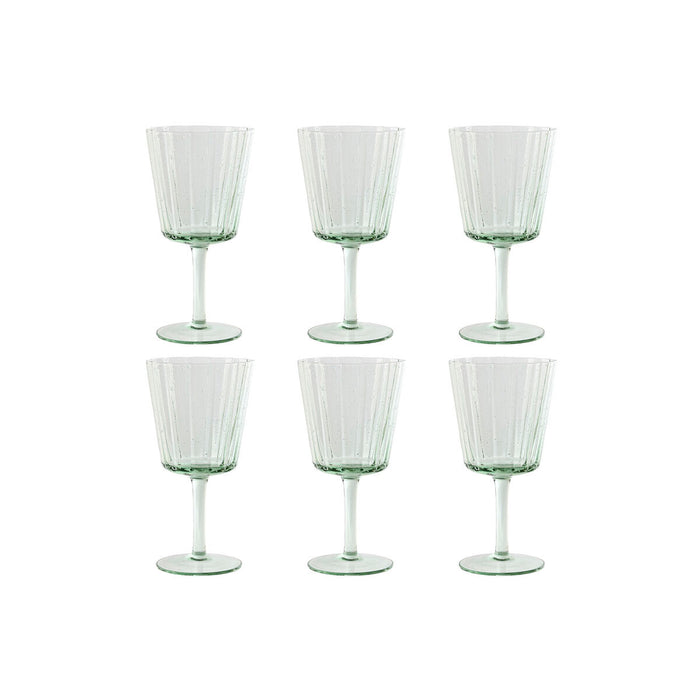 Set de Copas Home ESPRIT Verde Cristal 285 ml 8,4 x 8,4 x 16,4 cm (6 Unidades)