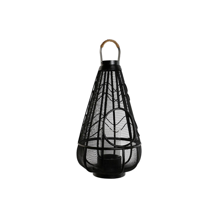 Portavelas Home ESPRIT Negro Metal 28 x 28 x 50 cm