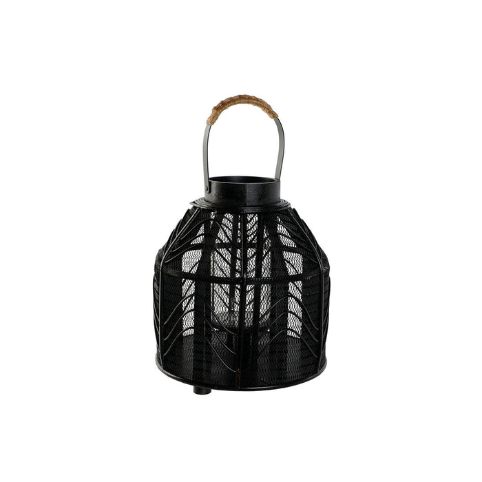 Portavelas Home ESPRIT Negro Metal 26,5 x 26,5 x 28 cm