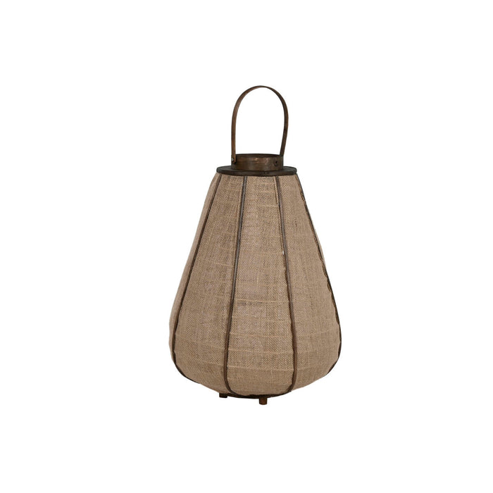 Portavelas Home ESPRIT Natural Yute Bambú 41,5 x 41,5 x 57 cm