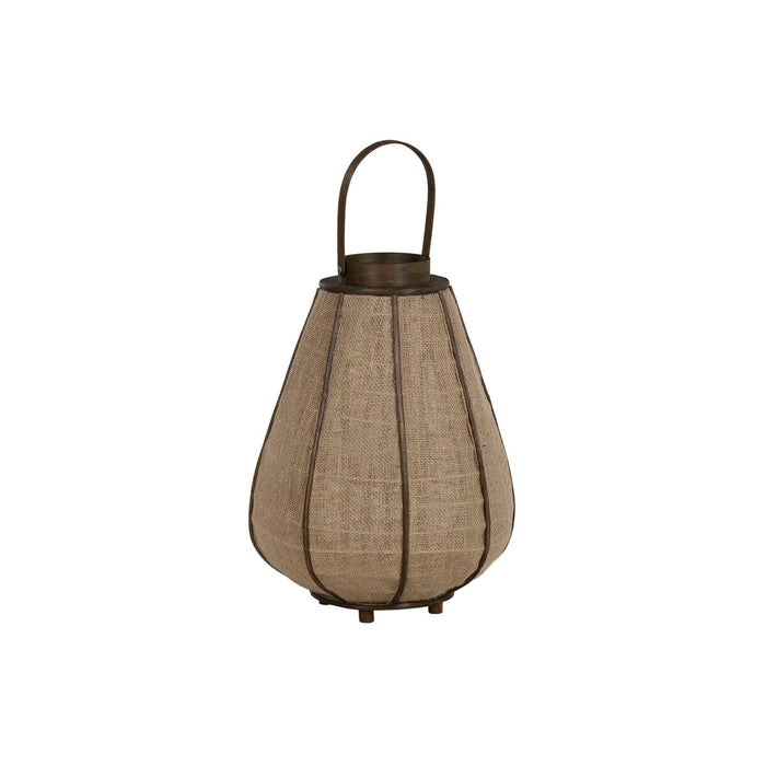 Portavelas Home ESPRIT Natural Yute Bambú 36 x 36 x 48,5 cm