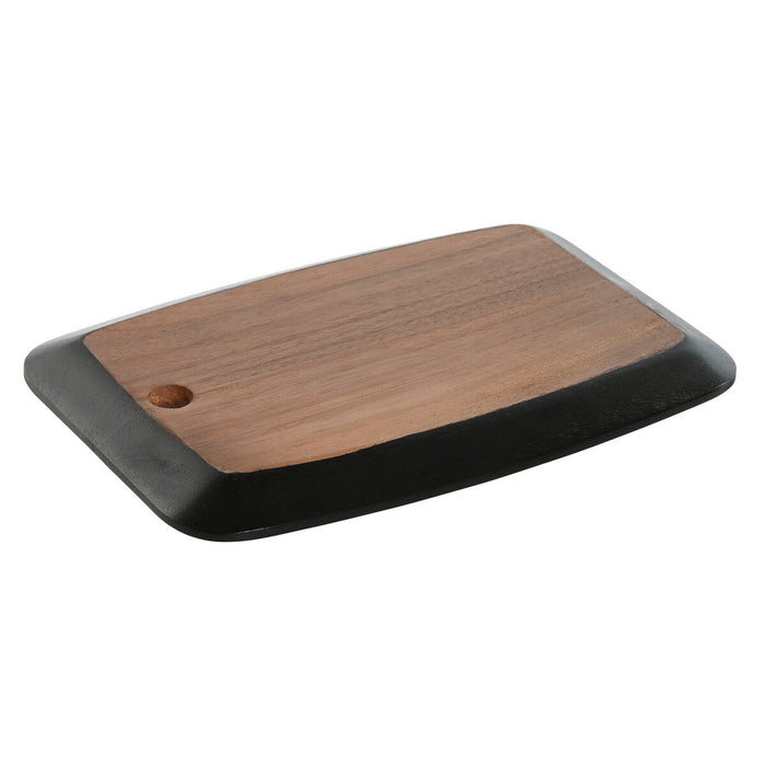 Cutting board Home ESPRIT Black Natural Acacia Board 30 x 20 x 1,8 cm