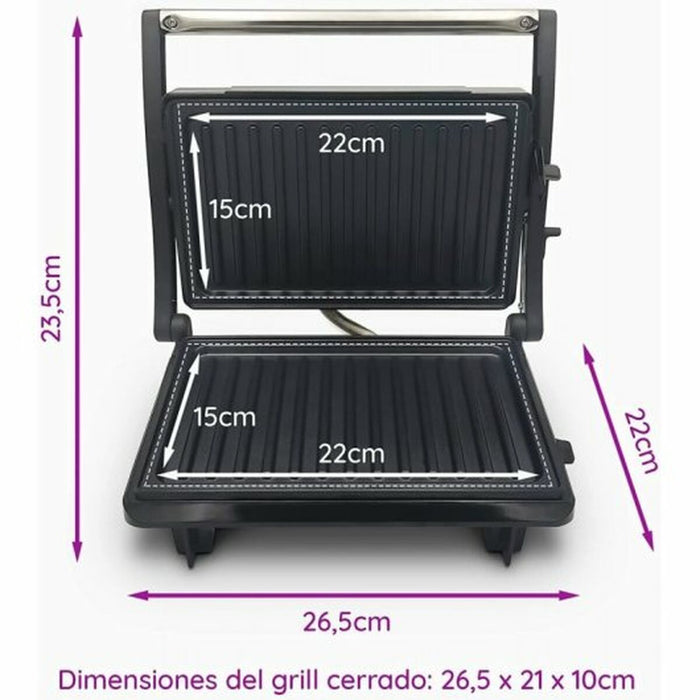 Parrilla Eléctrica Grunkel GRL-12 MINI Acero Inoxidable