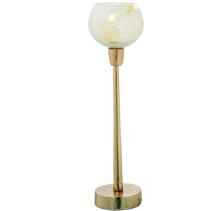 Candleholder Alexandra House Living Golden Crystal 10 x 44 x 10 cm