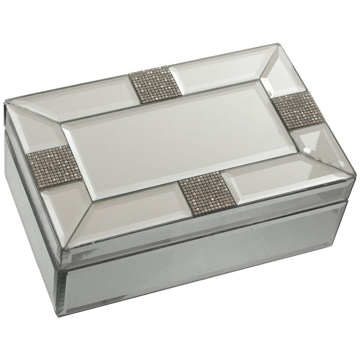 Boîte à bijoux Alexandra House Living Gris Verre Miroir 21 x 8 x 13 cm