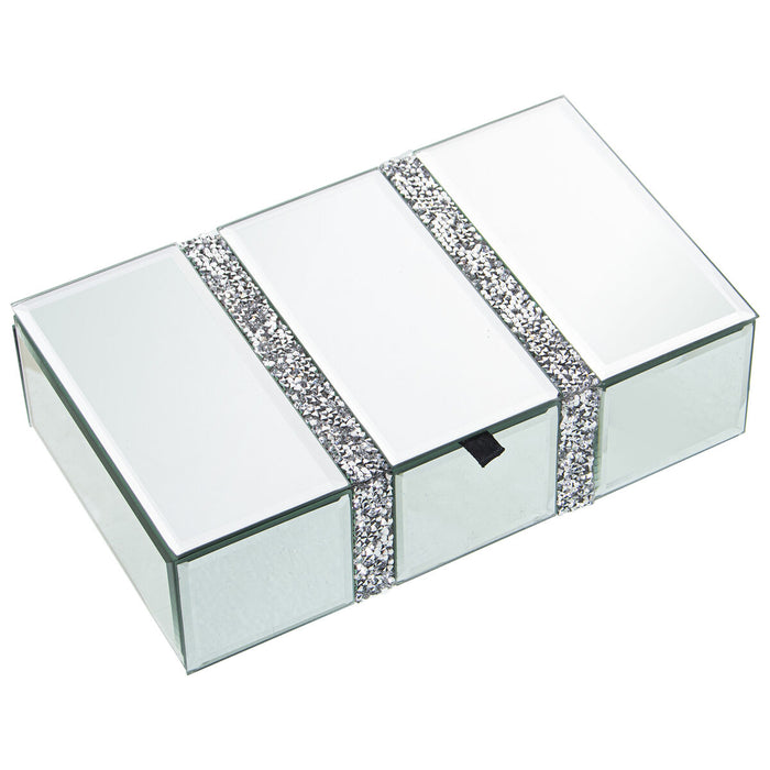 Boîte à bijoux Alexandra House Living Gris Verre Miroir 21 x 6 x 13 cm