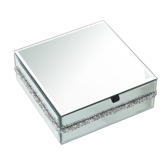 Boîte à bijoux Alexandra House Living Gris Verre Miroir 15 x 6 x 15 cm