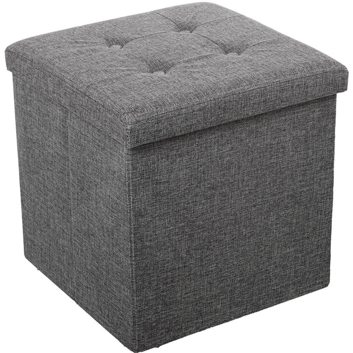 Pouf convertible Alexandra House Living Gris Textile Cuir Synthétique 45 x 45 x 45 cm