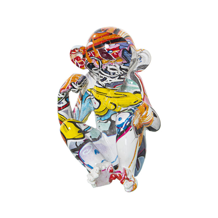 Decorative Figure Alexandra House Living Acrylic Plastic Melamin Monkey 13 x 10 x 15 cm