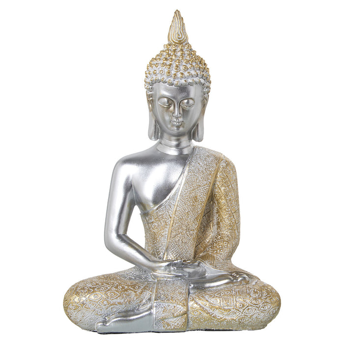 Figura Decorativa Alexandra House Living Dorado Plateado Acrílico Plástico Melamina Buda