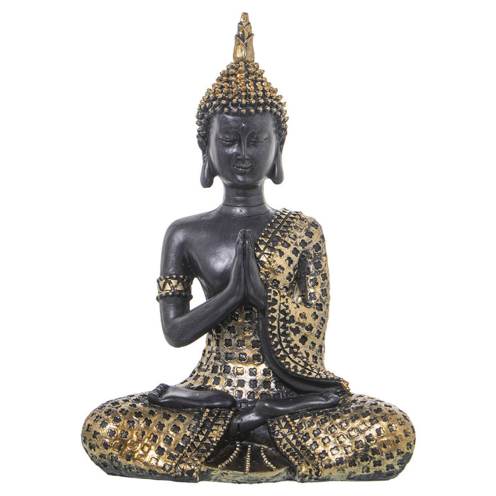 Decorative Figure Alexandra House Living Brown Golden Acrylic Plastic Melamin Buddha