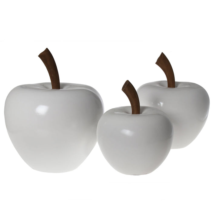 Decorative Figure Alexandra House Living White Ceramic Apple 30 x 40 cm