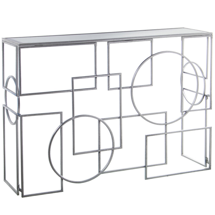 Console Alexandra House Living Transparent Argenté Métal 110 x 79 x 31 cm