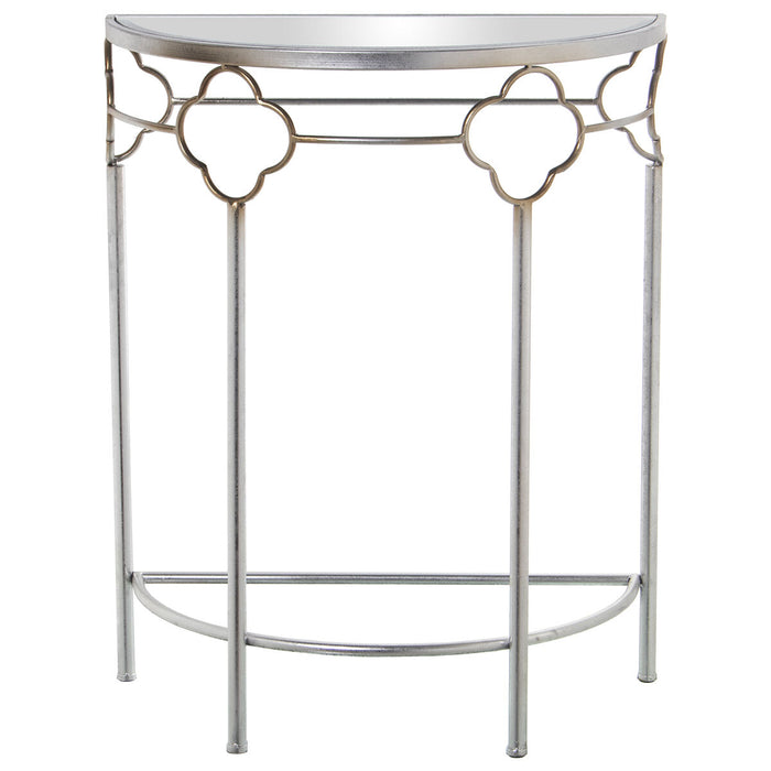 Console Alexandra House Living Transparent Silver Metal 60 x 75 x 31 cm