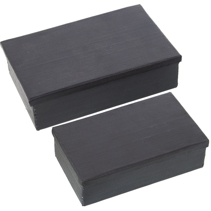 Juego de Cajas Decorativas Alexandra House Living Gris Metal 28 x 18 x 8 cm 23 x 7 x 14 cm 2 Piezas