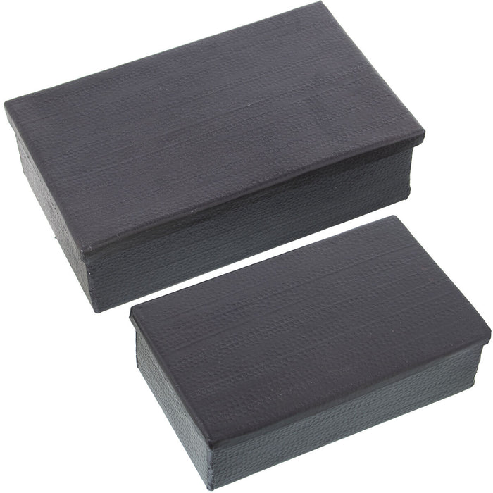 Juego de Cajas Decorativas Alexandra House Living Negro Metal 28 x 18 x 8 cm 23 x 7 x 14 cm 2 Piezas