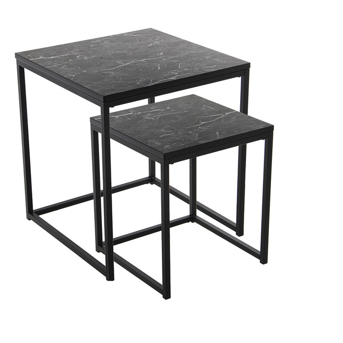 Jeu de 2 tables Alexandra House Living Noir Métal