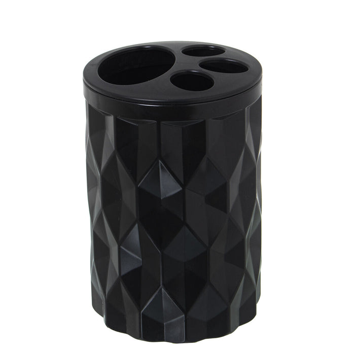 Toothbrush Holder Alexandra House Living Black Acrylic Plastic 8 x 12 x 8 cm