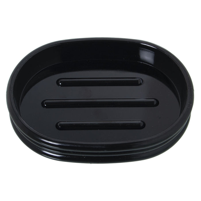 Soap dish Alexandra House Living Black Acrylic Plastic 12 x 2 x 9 cm