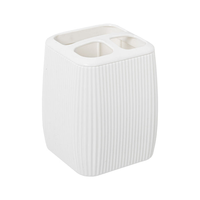 Toothbrush Holder Alexandra House Living White Acrylic Plastic 7 x 9 x 7 cm