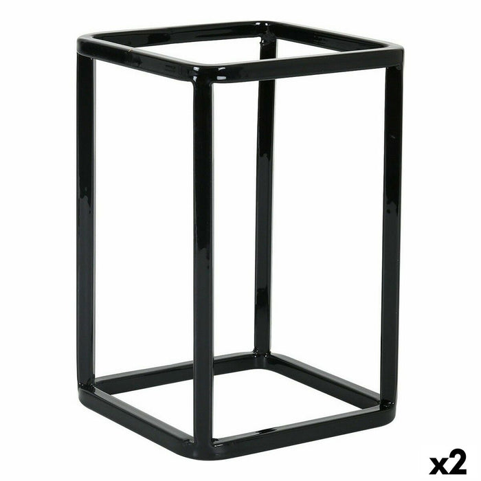 Soporte Inde Cesta Multiusos Metal 12 x 12 x 18 cm (2 Unidades)