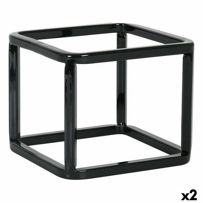 Soporte Inde Cesta Multiusos Metal 12 x 12 x 10 cm (2 Unidades)