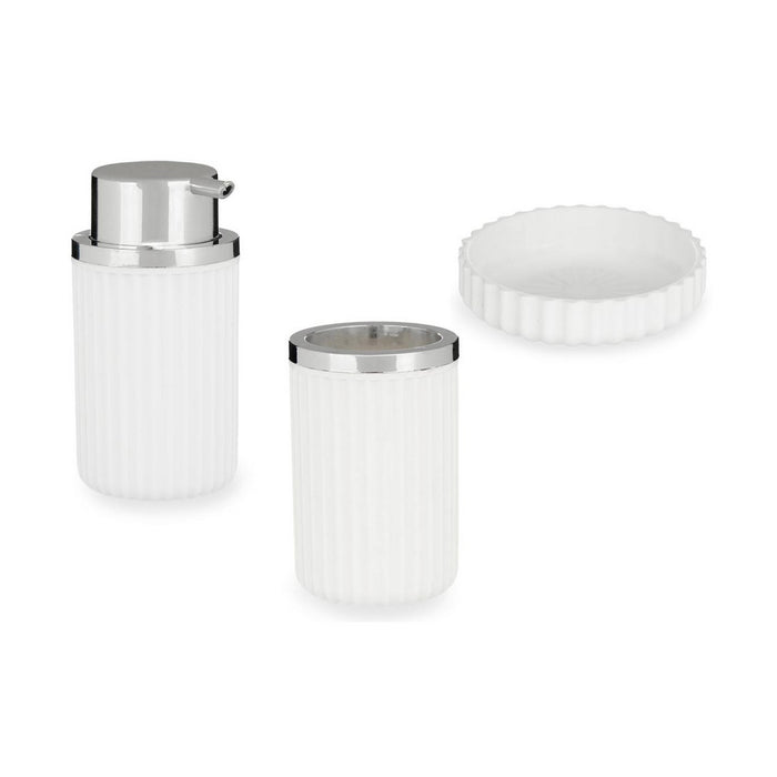 Bath Set White Plastic