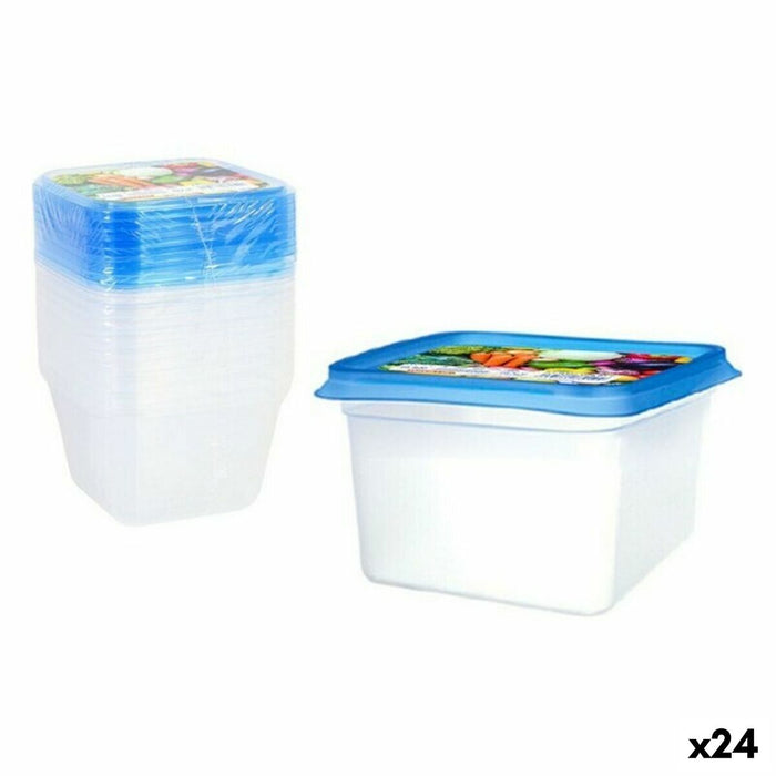 Set de 9 Fiambreras Privilege 49792 550 ml 12 x 12 x 7,5 cm (24 Unidades)