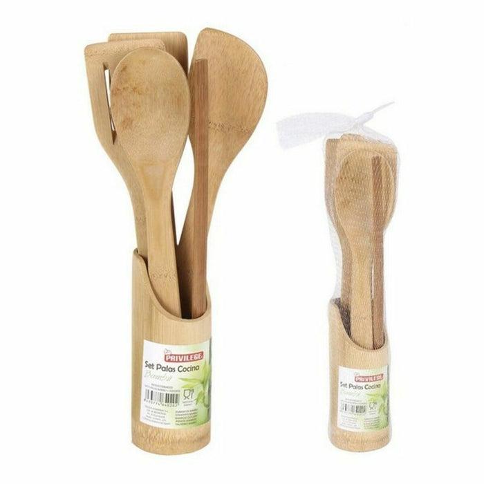 Set d'Ustensiles de Cuisine Privilege Bambou (5 Pcs)