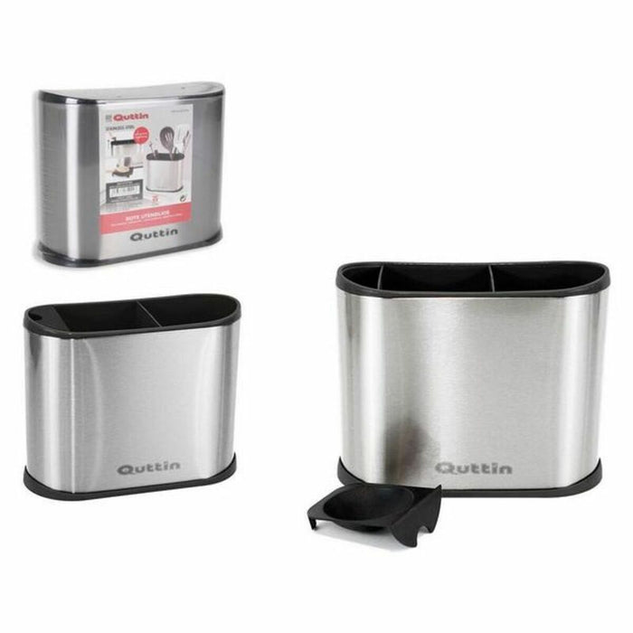 Pot pour ustensiles de cuisine Quttin 143615 Acier inoxydable 18 x 10,4 x 23 cm