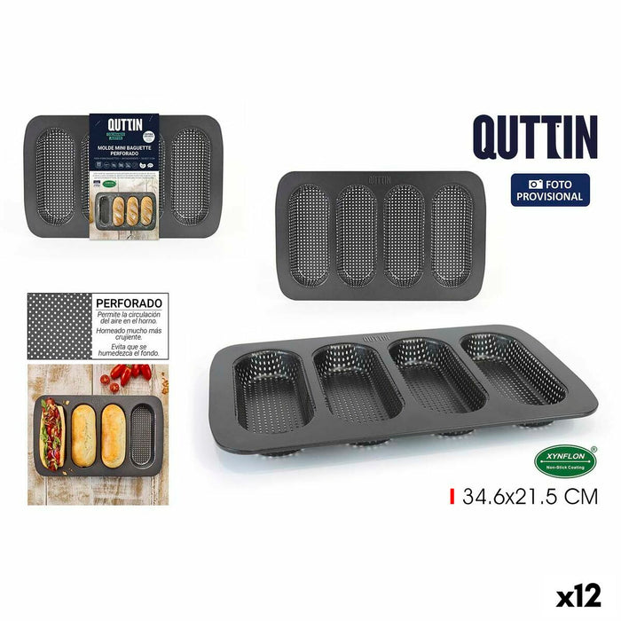 Moule façonné Quttin Baguette 0,5 mm 34,6 x 21,5 x 3 cm (12 Unités)