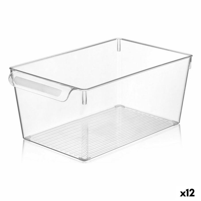 Caja Multiusos Quttin Transparente 20 x 32,5 x 14 cm (12 Unidades)