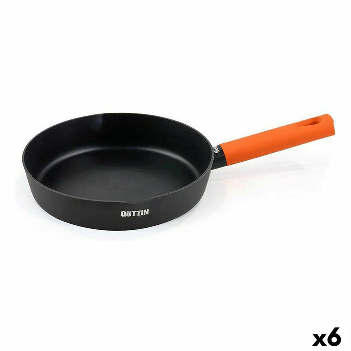 Sartén Quttin Gastro Negro Naranja 37,5 x 23 x 5 cm (6 Unidades)