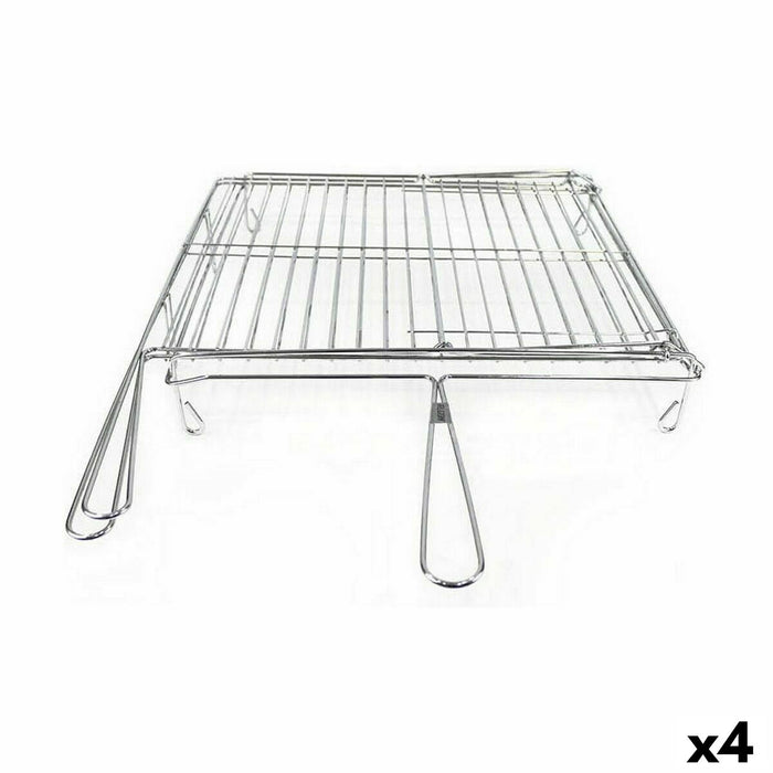 Grill Algon Chrome Plaque Tournante Argenté 45 x 50 x 9 cm (4 Unités)