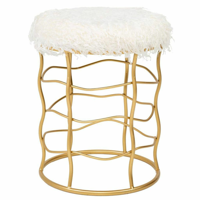 Tabouret Alexandra House Living Or Métal Éponge Bois MDF Tissu 36 x 46 x 36 cm