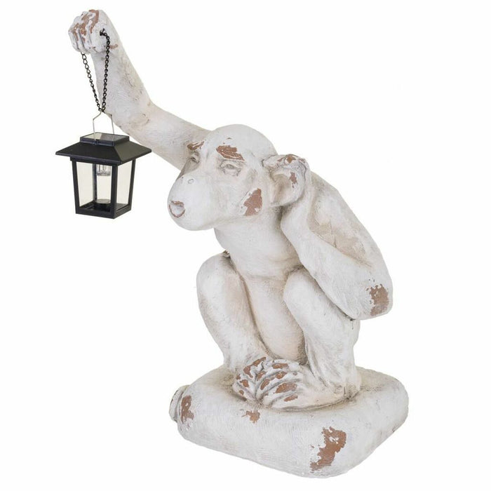 Decorative Figure Alexandra House Living White Magnesium Monkey 35 x 58 x 36 cm