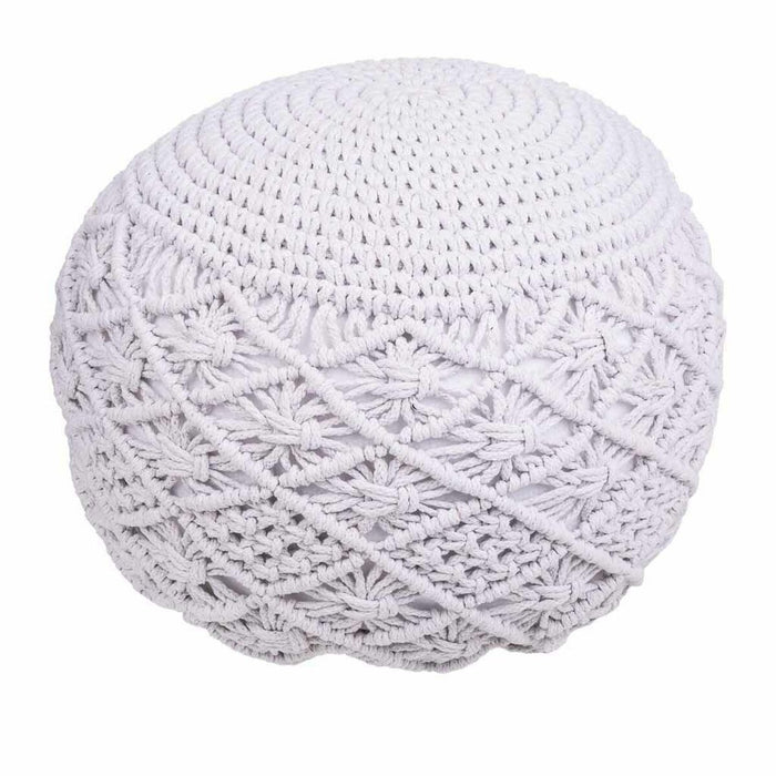 Pouf Alexandra House Living Blanc polystyrène 45 x 33 x 45 cm