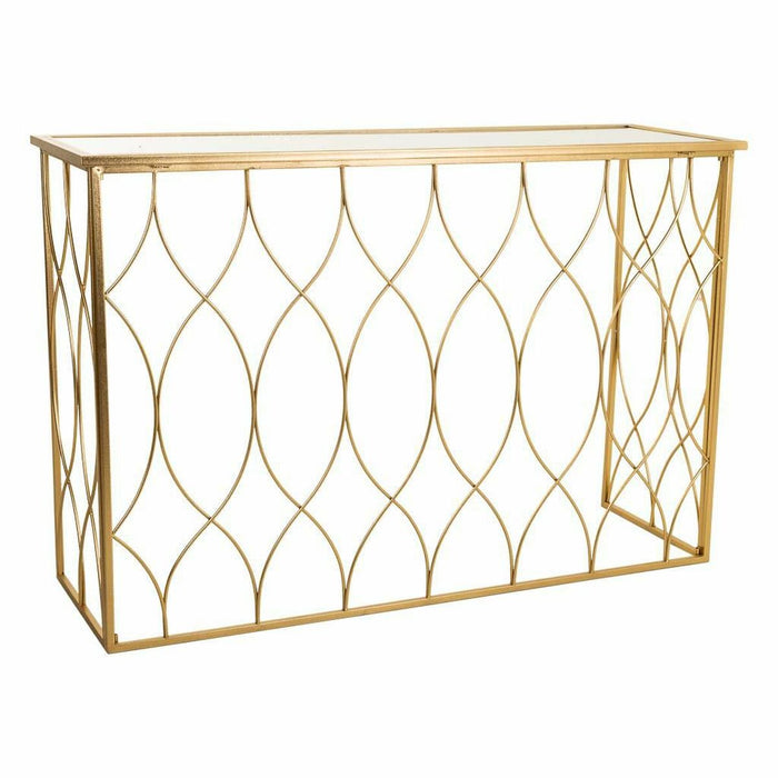 Hall Alexandra House Living Golden Metal Glass MDF Wood 40 x 80 x 120 cm