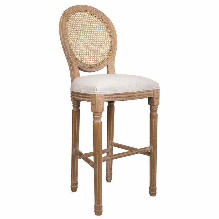 Tabouret Alexandra House Living Crème Rotin Bois d'hévéa 42 x 121 x 48 cm