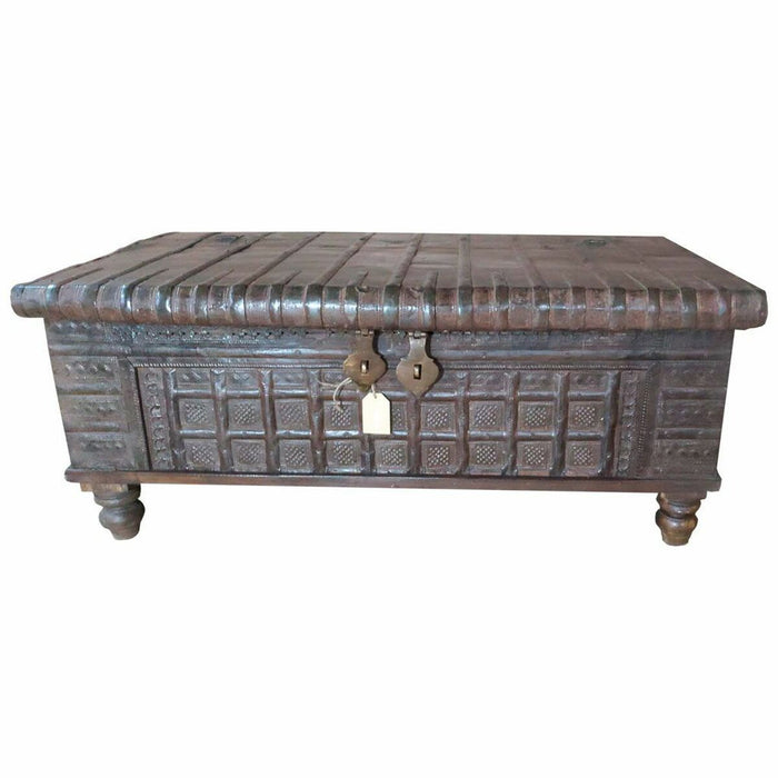 Chest Alexandra House Living Brown Iron Acacia Mango wood 72 x 53 x 127 cm