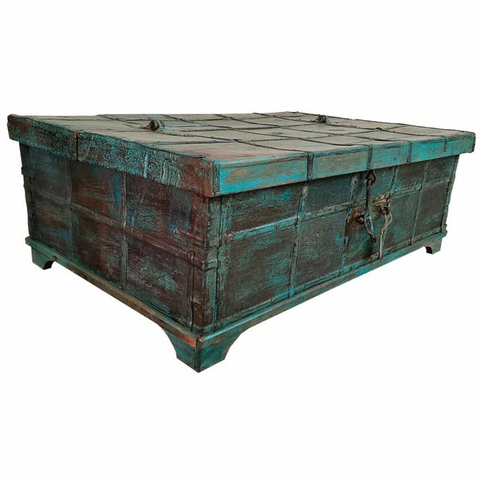 Chest Alexandra House Living Blue Mango wood 87 x 48 x 136 cm