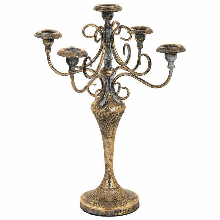 Candle Holder Alexandra House Living Gold Iron 29 x 47 x 29 cm