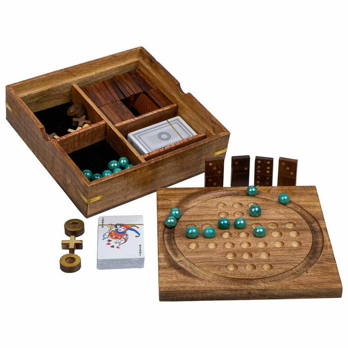 Set de juegos tradicionales Alexandra House Living Marrón 23 x 5 x 23 cm 5 en 1