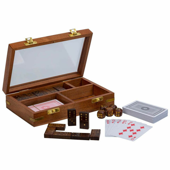 Set de juegos tradicionales Alexandra House Living Marrón 12 x 5 x 15 cm 3 en 1