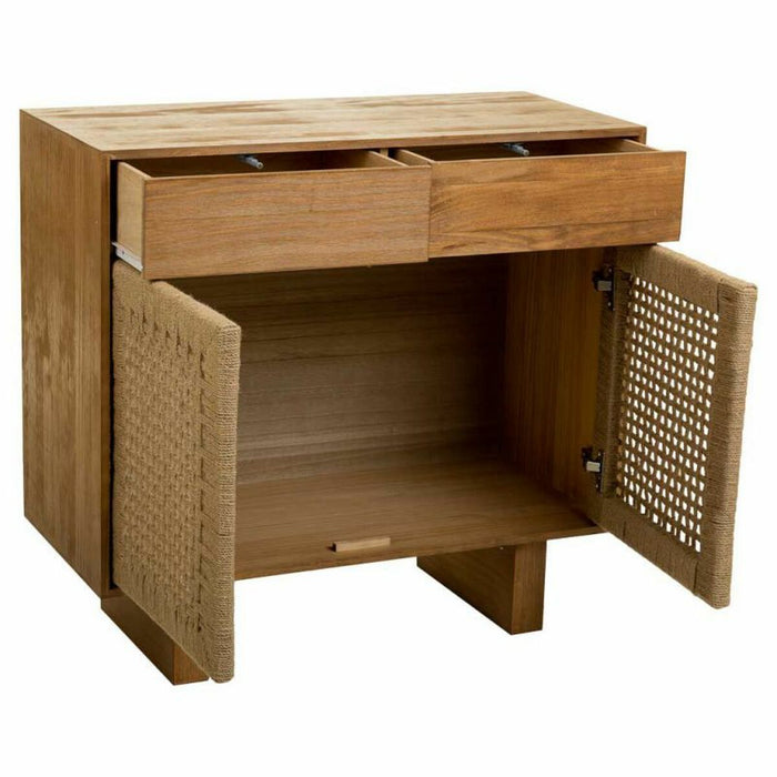 Meuble d'Entrée avec Tiroirs Alexandra House Living Marron Corde Bois d'épicéa Bois de paulownia 36 x 75 x 80 cm