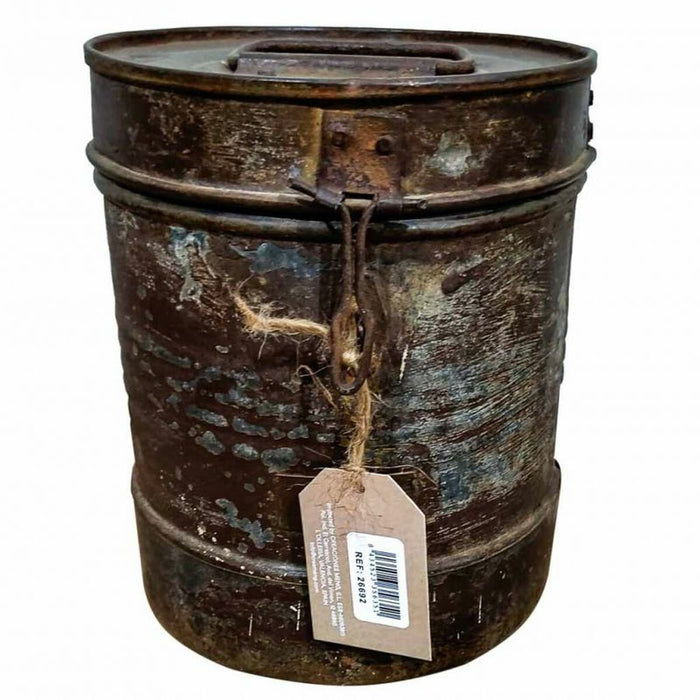 Decorative canister Alexandra House Living Brown Iron Traditional style 20 x 24 x 20 cm