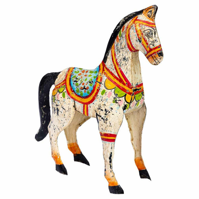 Figura Decorativa Alexandra House Living Madera de mango Caballo 7 x 24 x 22 cm